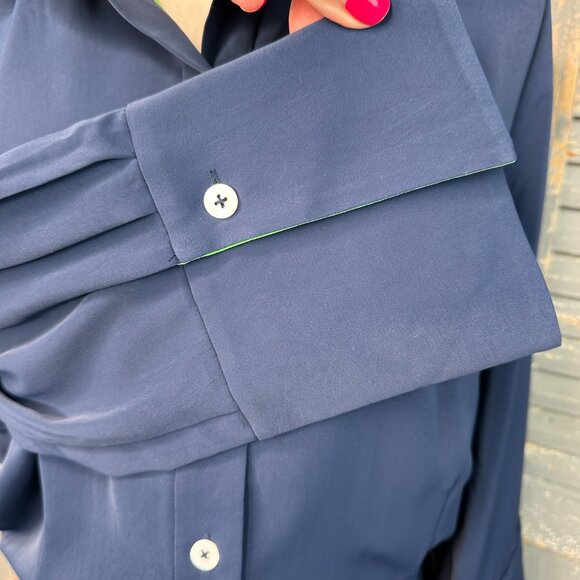 Gretchen Scott The Sophisticate Dress Silky Heaven Navy Sz 10 NWT - Picture 8 of 16